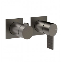 Смеситель для душа, Gessi, Inverso Diamantato, на 2 потребителя, цвет-Black Metal Brushed PVD