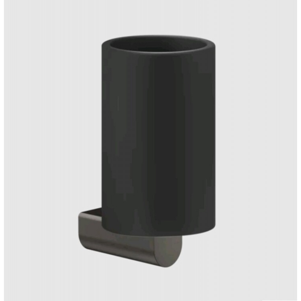 Стакан, Gessi, Rilievo, шгв 75*100*150, черный/Black Metal Brushed PVD