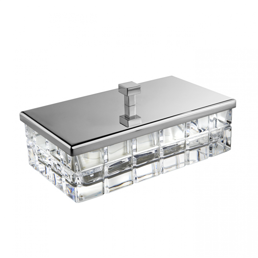 Контейнер, 3SC, Palace, настольный, шгв 230*125*100, цвет-никель сатинированный черный матовый