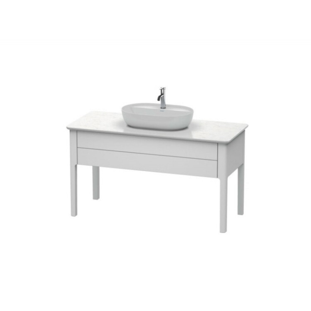 Тумба для консоли, Duravit, Luv, шгв 1388*570*743, раковина-необходимо заказать, цвет-белый шелковисто-матовый