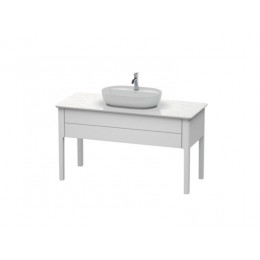 Тумба для консоли, Duravit, Luv, шгв 1388*570*743, раковина-необходимо заказать, цвет-белый шелковисто-матовый