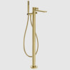 Смеситель для ванны и душа, Gessi, Inverso Rigato, цвет-Brushed Brass PVD