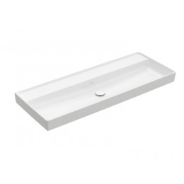 Раковина, Villeroy&Boch, Collaro, шгв 1200*470*160, отверстия для смесителя-отсутствуют, цвет-альпийский белый