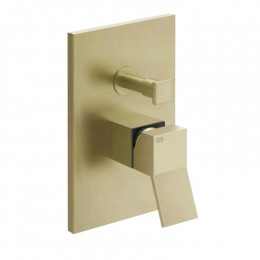 Смеситель для душа, Gessi, Rettangolo K, на 2 потребителя, цвет-Brushed Brass PVD