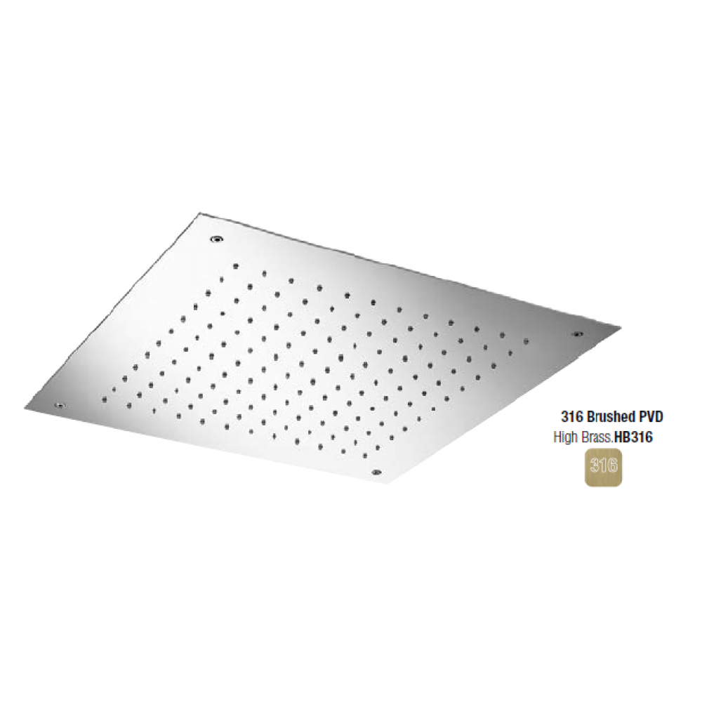 Верхний душ, Almar, 316 Stainless Steel, 498*498, цвет-High Brass Brushed PVD (Товар заказной, возврату не подлежит)