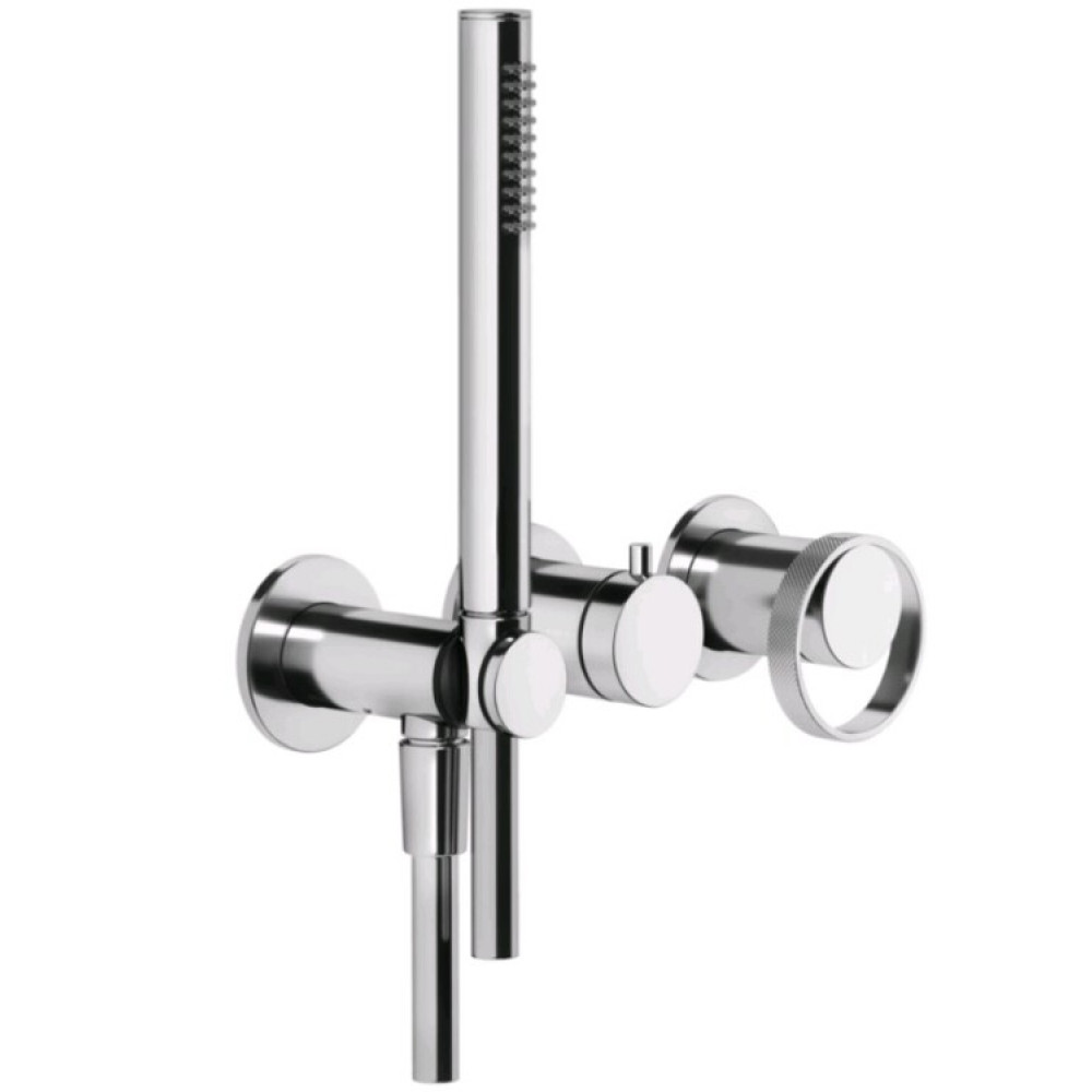 Смеситель для душа, Gessi, Anello, на 2 потребителя, цвет-хром
