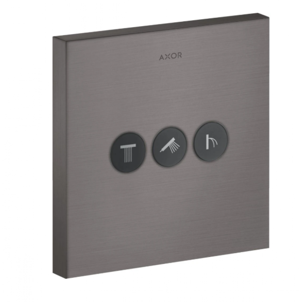 Вентиль, Axor, Axor ShowerSelect, запорный/переключающий, 3/4", цвет-шлифованный черный хром