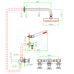 Душевой комплект, Nicolazzi, Mac Kinley 05, цвет-Brushed Brass