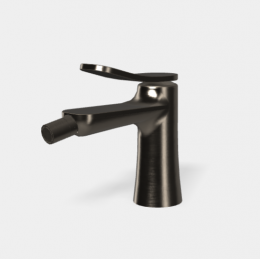 Смеситель для биде, Fima Carlo Frattini, Flo', цвет-брашированный чёрный хром