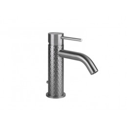 Смеситель для раковины, Gessi, Intreccio, цвет-Steel Brushed