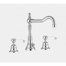 Смеситель для раковины, Fima Carlo Frattini, Herend, цвет-хром/белый