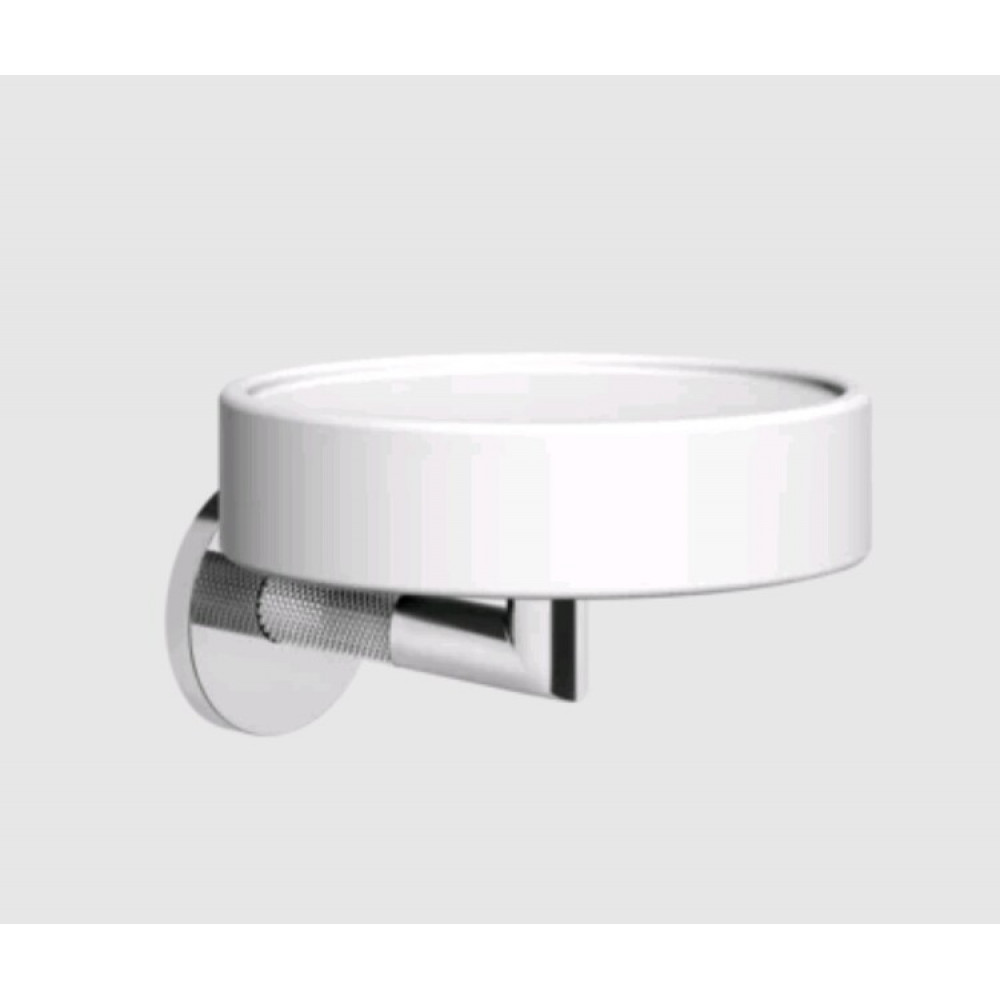 Мыльница, Gessi, Anello, шгв 115*127*79, цвет-хром/белый