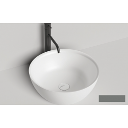 Раковина, Salini, ALDA, шгв 425*425*155, отверстия для смесителя-отсутствуют, цвет-RAL7005 матовый