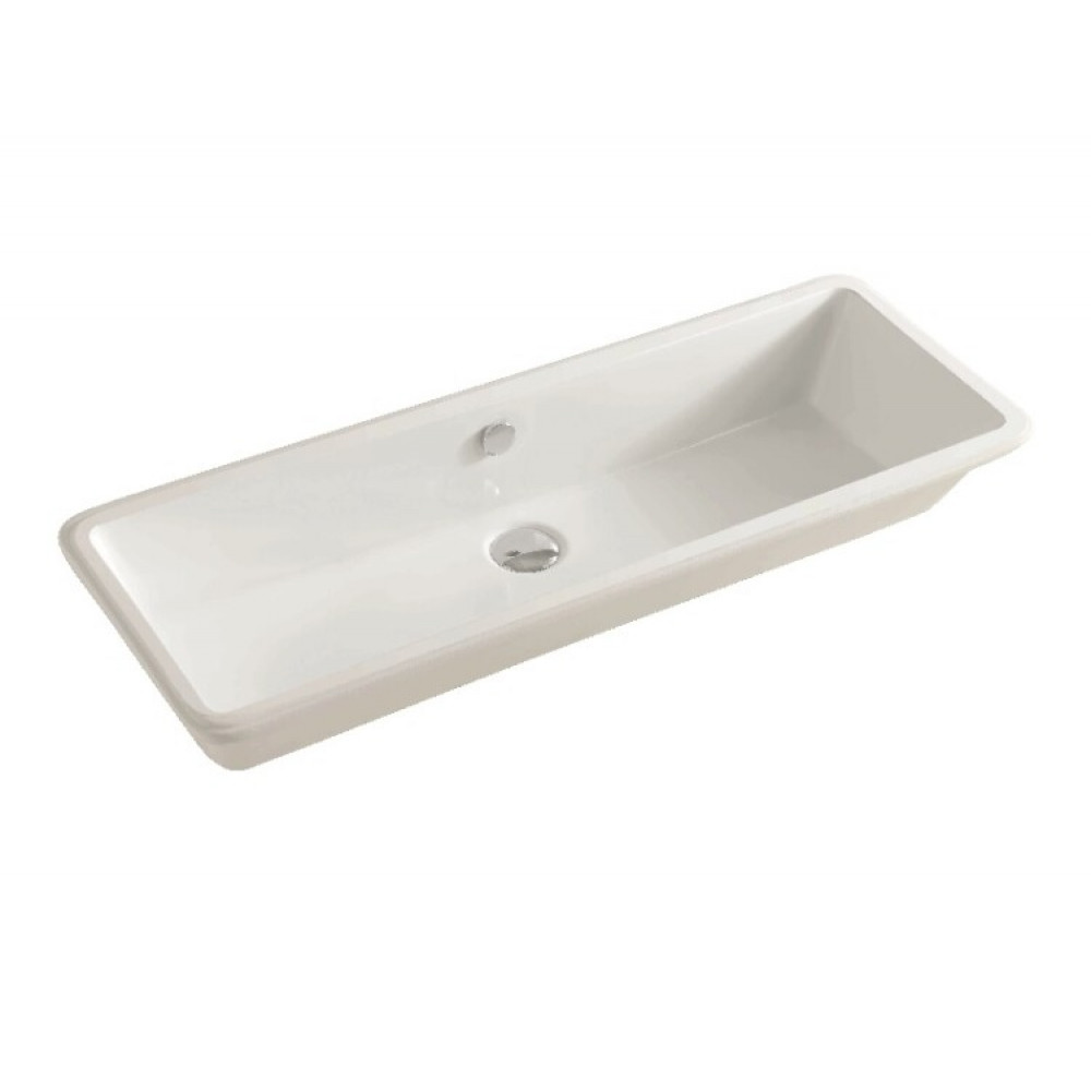 Раковина, Artceram, Gea, шгв 900*330*150, отверстия для смесителя-отсутствуют, цвет-Glossy White