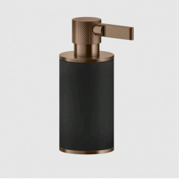Дозатор для жидкого мыла, Gessi, Inciso, шгв 75*118*191, цвет дозатора-чёрный/Copper Brushed PVD