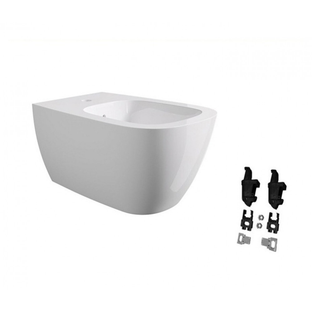 Биде, Alice, Wunder, подвесной, шгв 360*530*285, Aliglaze+, с набором для крепления, цвет-белый