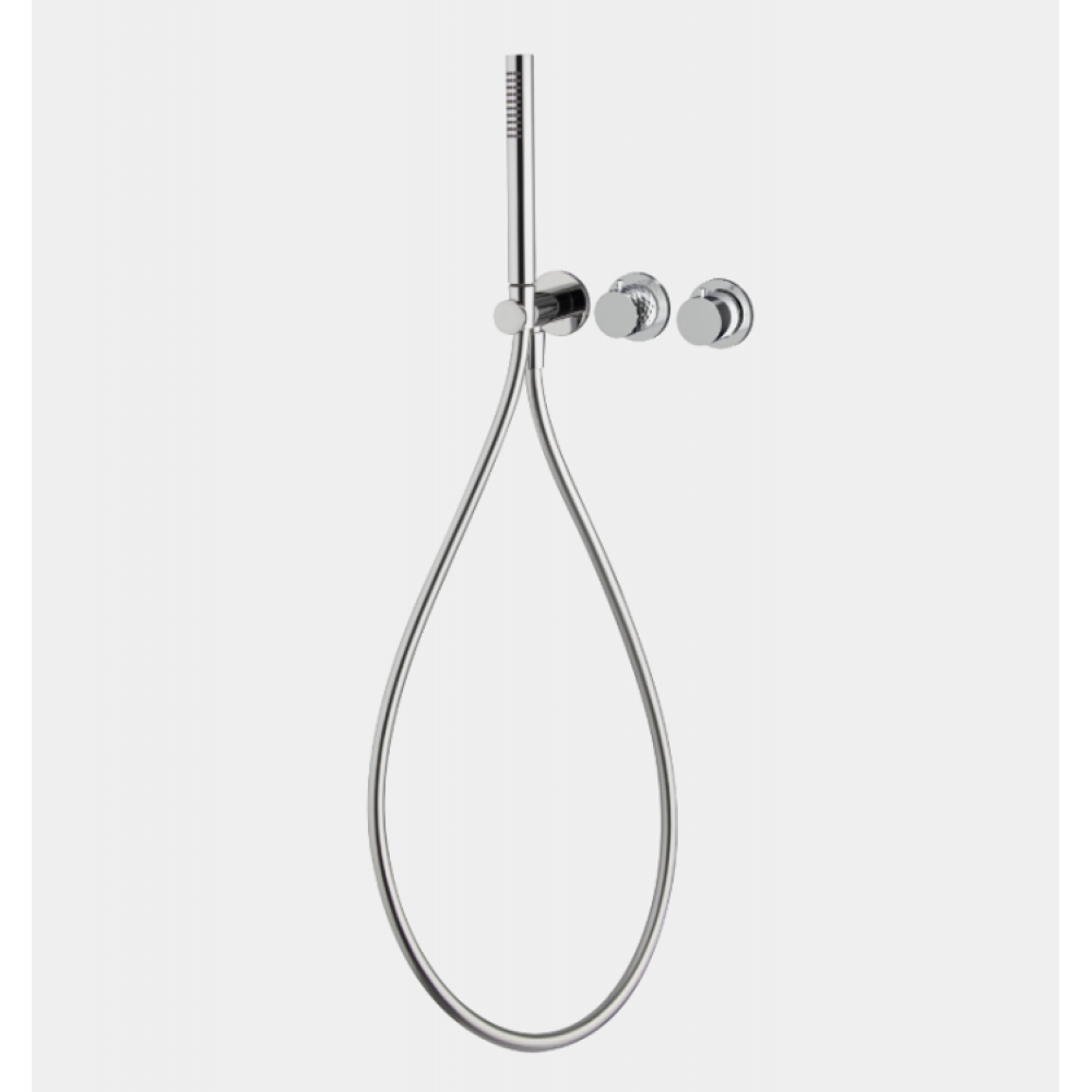 Смеситель для душа, Fima Carlo Frattini, Fimatherm, X COLLECTION, на 2 потребителя, цвет-никель брашированный