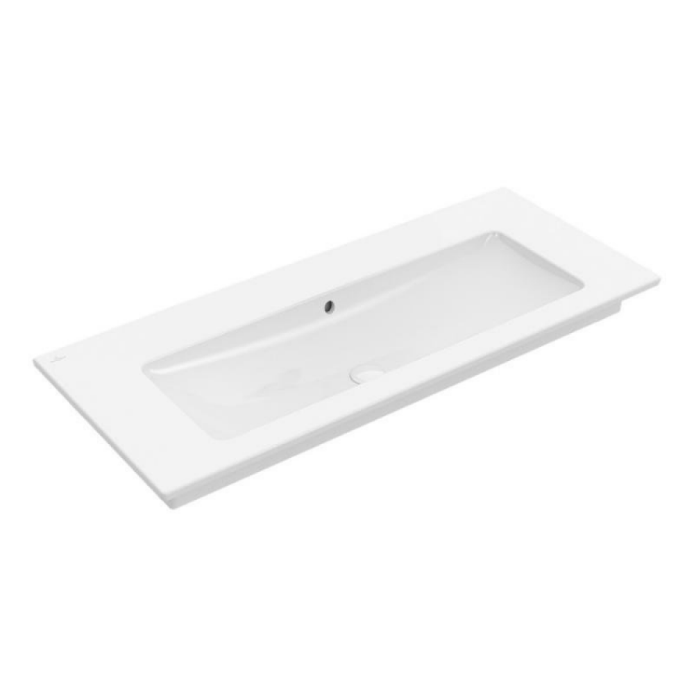 Раковина, Villeroy&Boch, Venticello, шгв 800*500*120, отверстия для смесителя-отсутствуют, CeramicPlus, цвет-альпийский белый