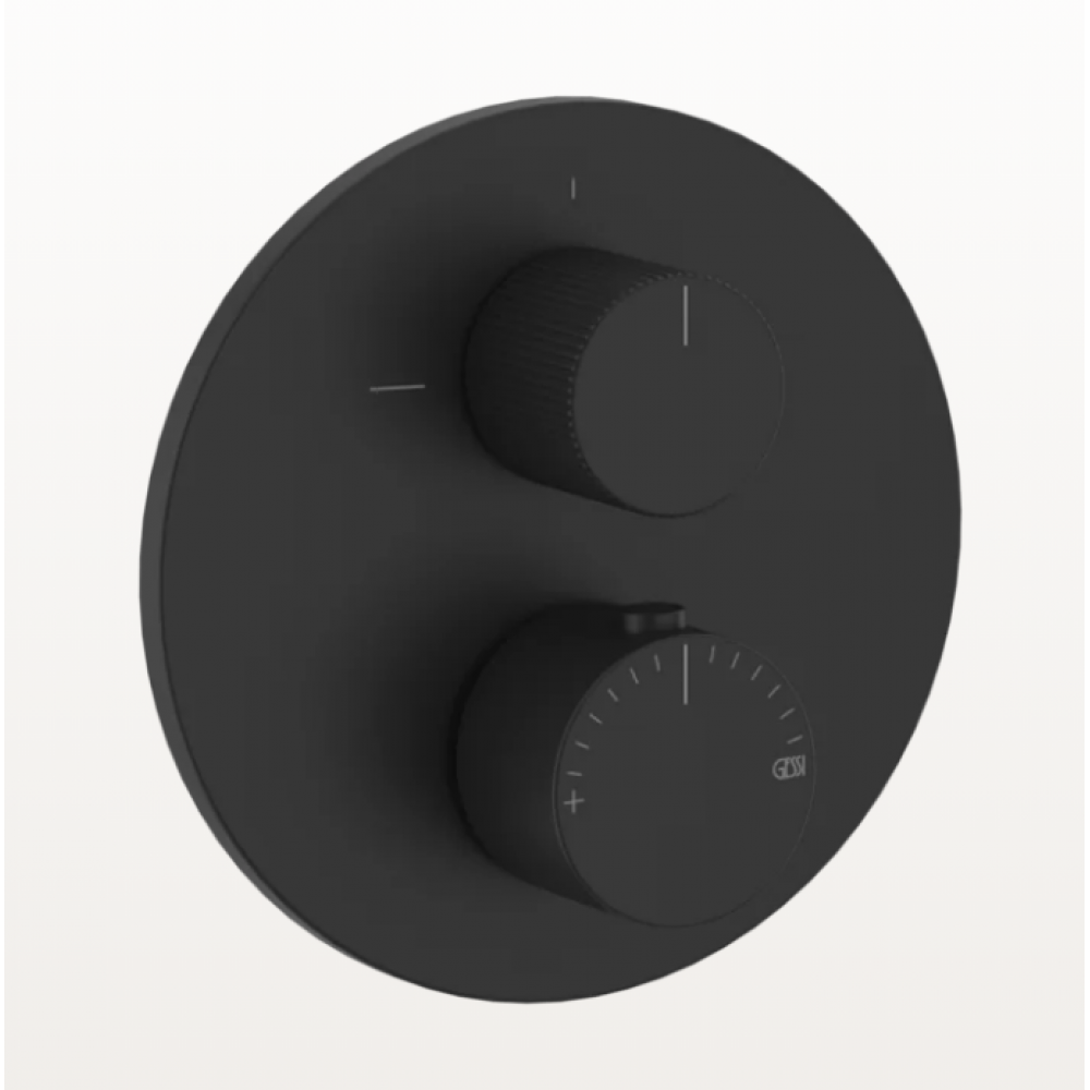 Смеситель для душа, Gessi, Ingranaggio, на 2 потребителя, цвет-черный матовый