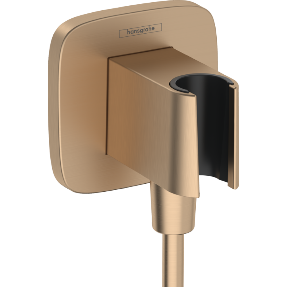 Шланговое подсоединение, Hansgrohe, FixFit Q, цвет-шлифованная бронза