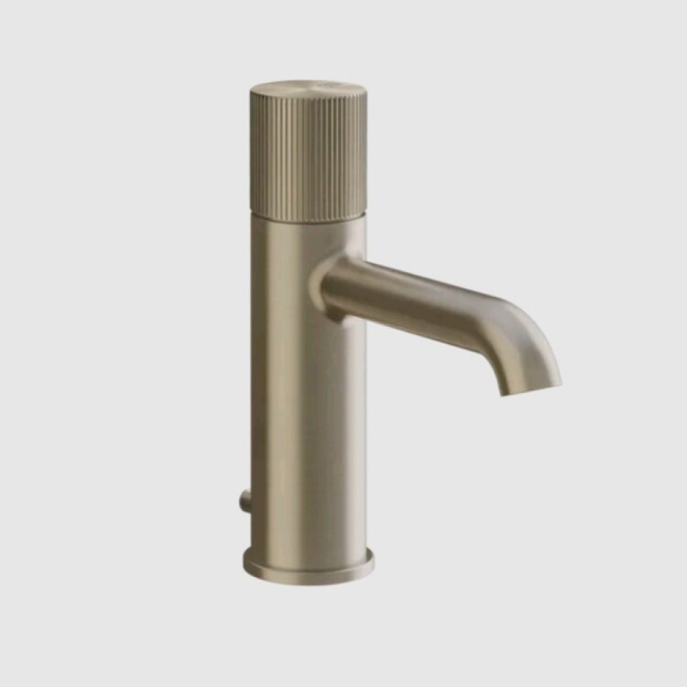 Смеситель для раковины, Gessi, Habito Rigato, цвет-Finox Brushed Nickel