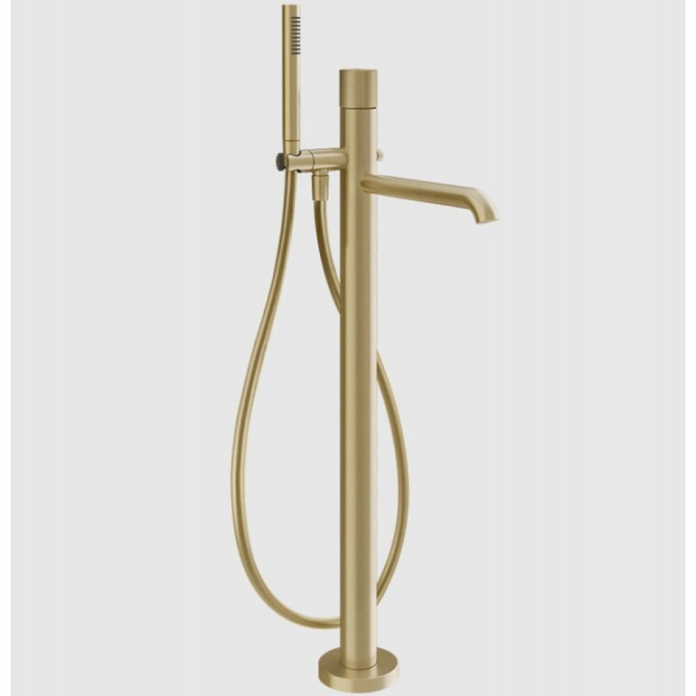 Смеситель для ванны и душа, Gessi, Habito Rigato, цвет-Brushed Brass PVD