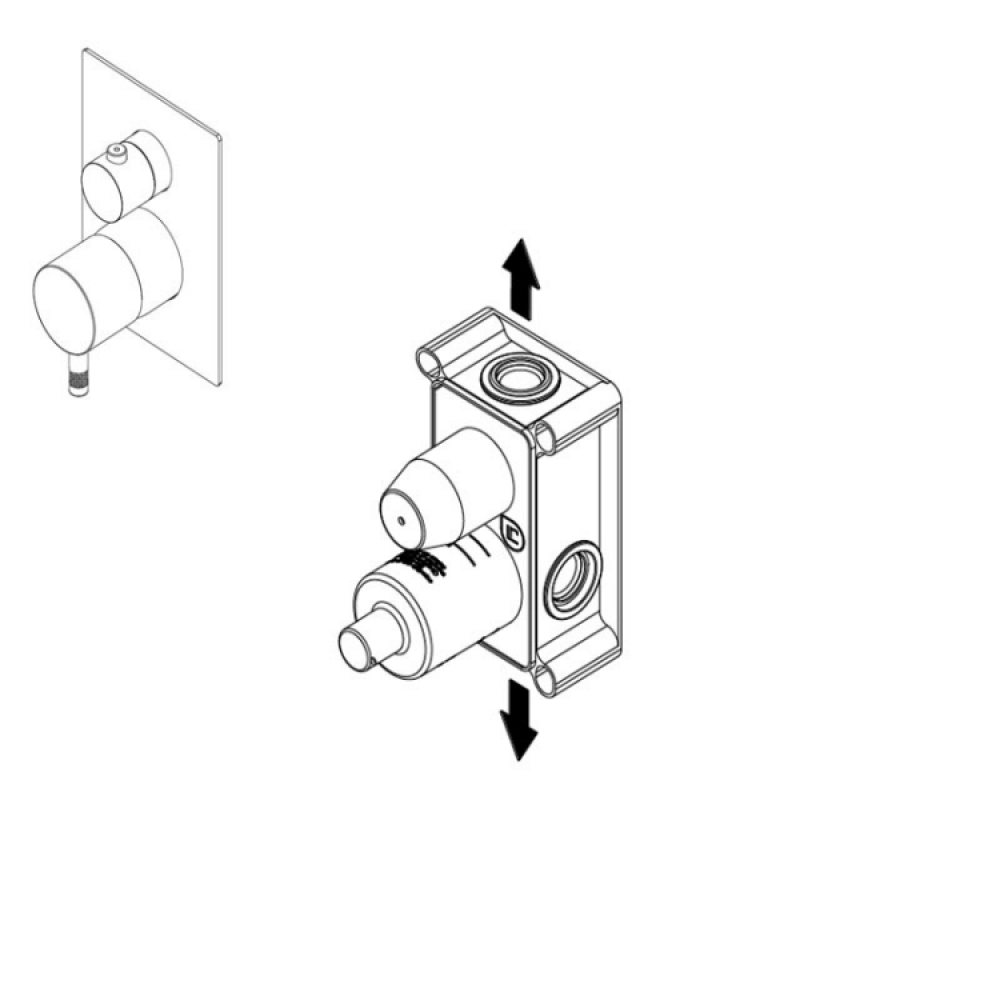 Внутренняя часть, Ritmonio, назначение-смеситель для ванны и душа, для однорычажного, не окрашен