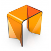Табурет, KNIEF, шгв 432*300*442, цвет-Orange Crystal