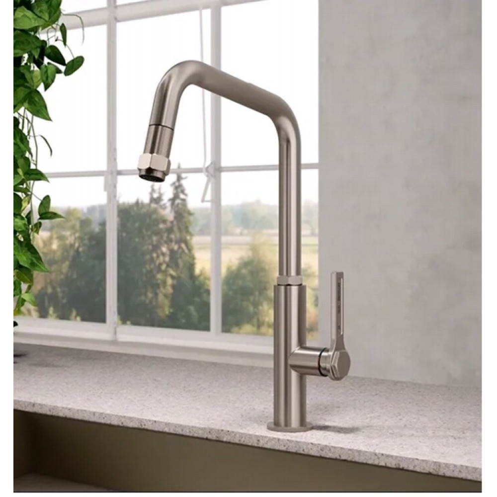 Смеситель для кухни, Gessi, Officine, цвет-Finox Brushed Nickel
