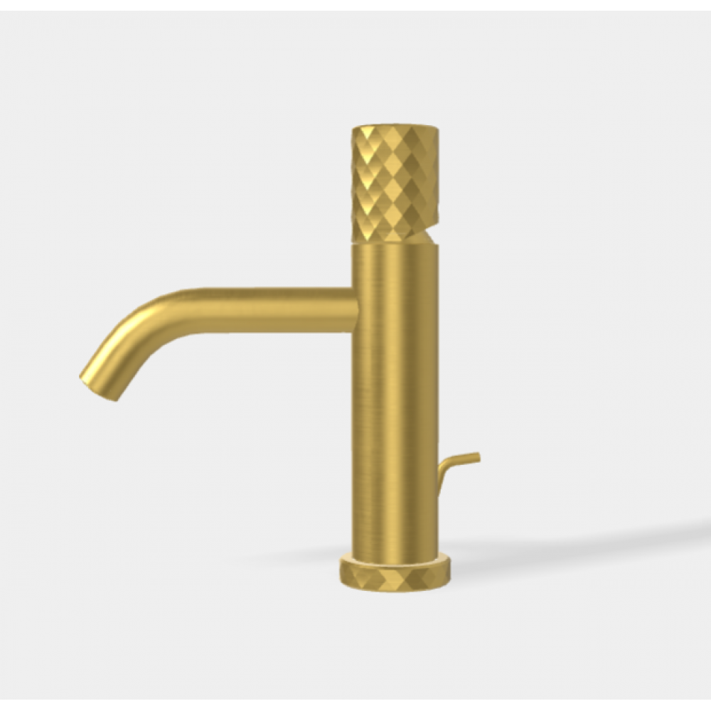 Смеситель для раковины, Fima Carlo Frattini, Spillo Tech, X COLLECTION, цвет-золото брашированное