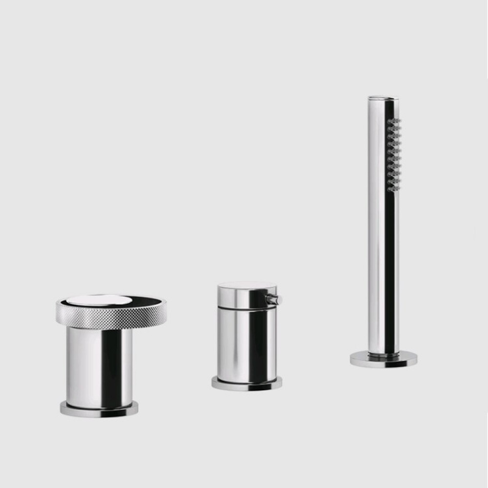 Смеситель для ванны и душа, Gessi, Anello, на 2 потребителя, цвет-хром
