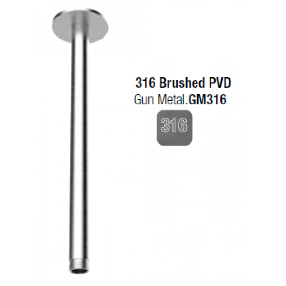 Держатель верхнего душа, Almar, 316 Stainless Steel, цвет-Gun Metal Brushed PVD (Товар заказной, возврату не подлежит)