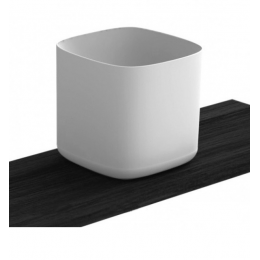 Раковина, Scarabeo, Moon, шгв 420*420*400, отверстия для смесителя-отсутствуют, цвет-черный мрамор (Marble black, Nero Marquina)