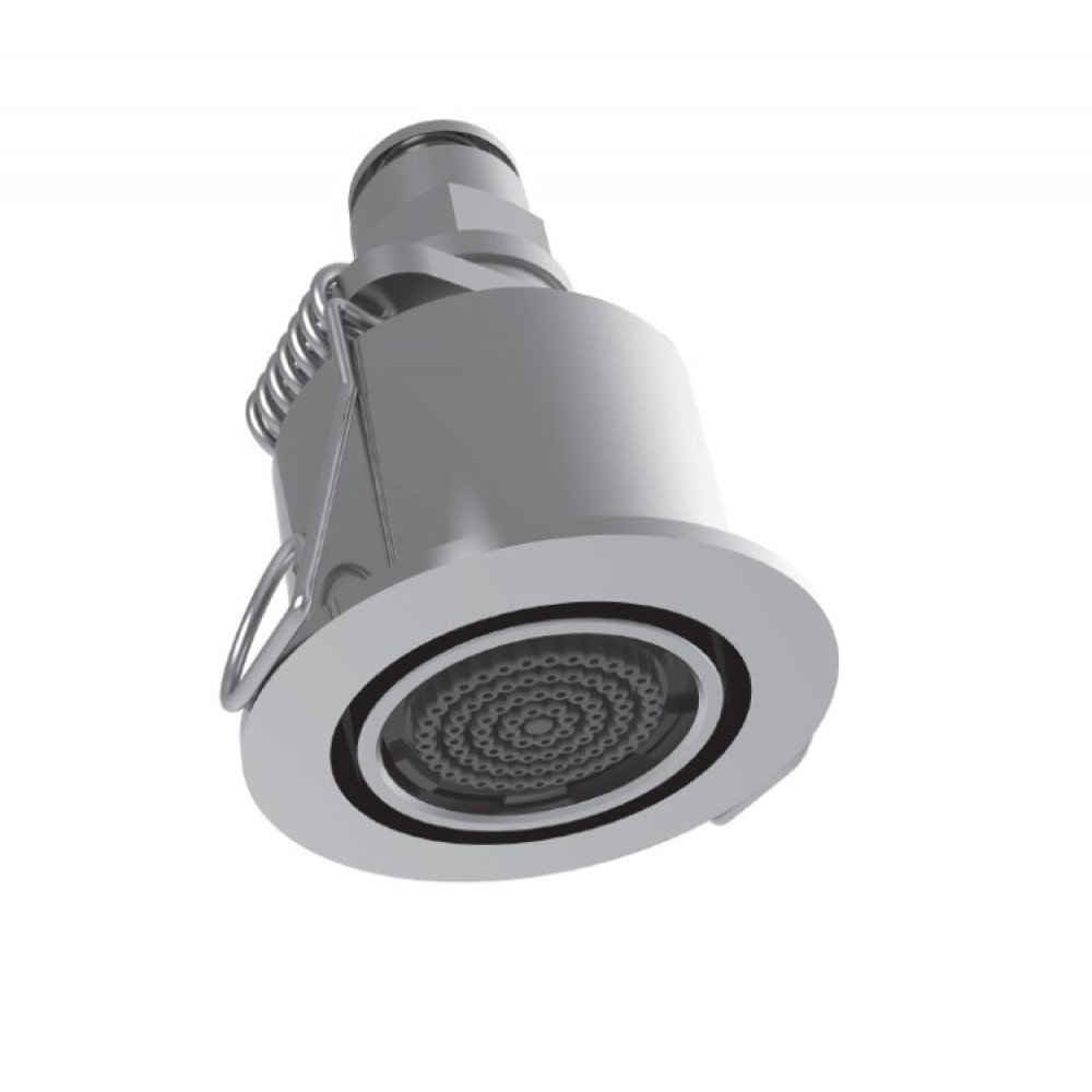 Микродуш, Fima Carlo Frattini, Waterdot, скрытый с пружинным креплением, тип струи-энергия (Energy), цвет-никель брашированный