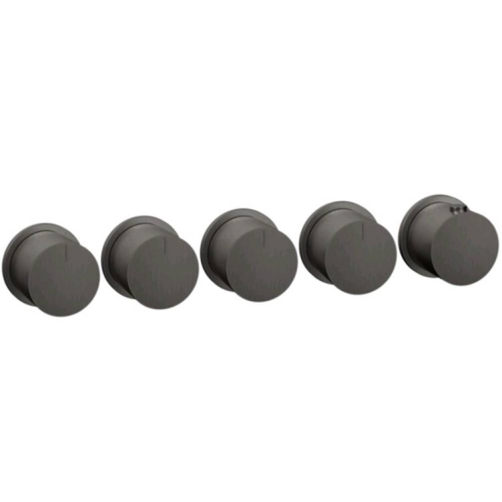 Смеситель для душа, Gessi, Anello, на 4 потребителя, цвет-Black Metal Brushed PVD (старый арт. 63438/707)