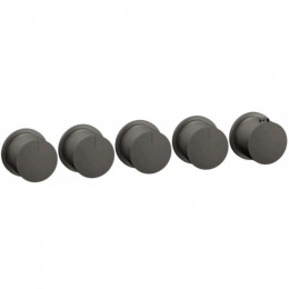 Смеситель для душа, Gessi, Anello, на 4 потребителя, цвет-Black Metal Brushed PVD (старый арт. 63438/707)