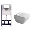 Комплект, Splendy, Isvea Purita/Stable, унитаз подвесной, шгв 345*550*400 + сиденье + инсталляция + клавиша, цвет унитаза-белый, цвет клавиши-белый