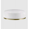 Мыльница, Gessi, Inciso, шгв 115*115*35, цвет-белый/Brushed Brass PVD