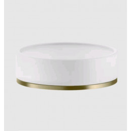 Мыльница, Gessi, Inciso, шгв 115*115*35, цвет-белый/Brushed Brass PVD
