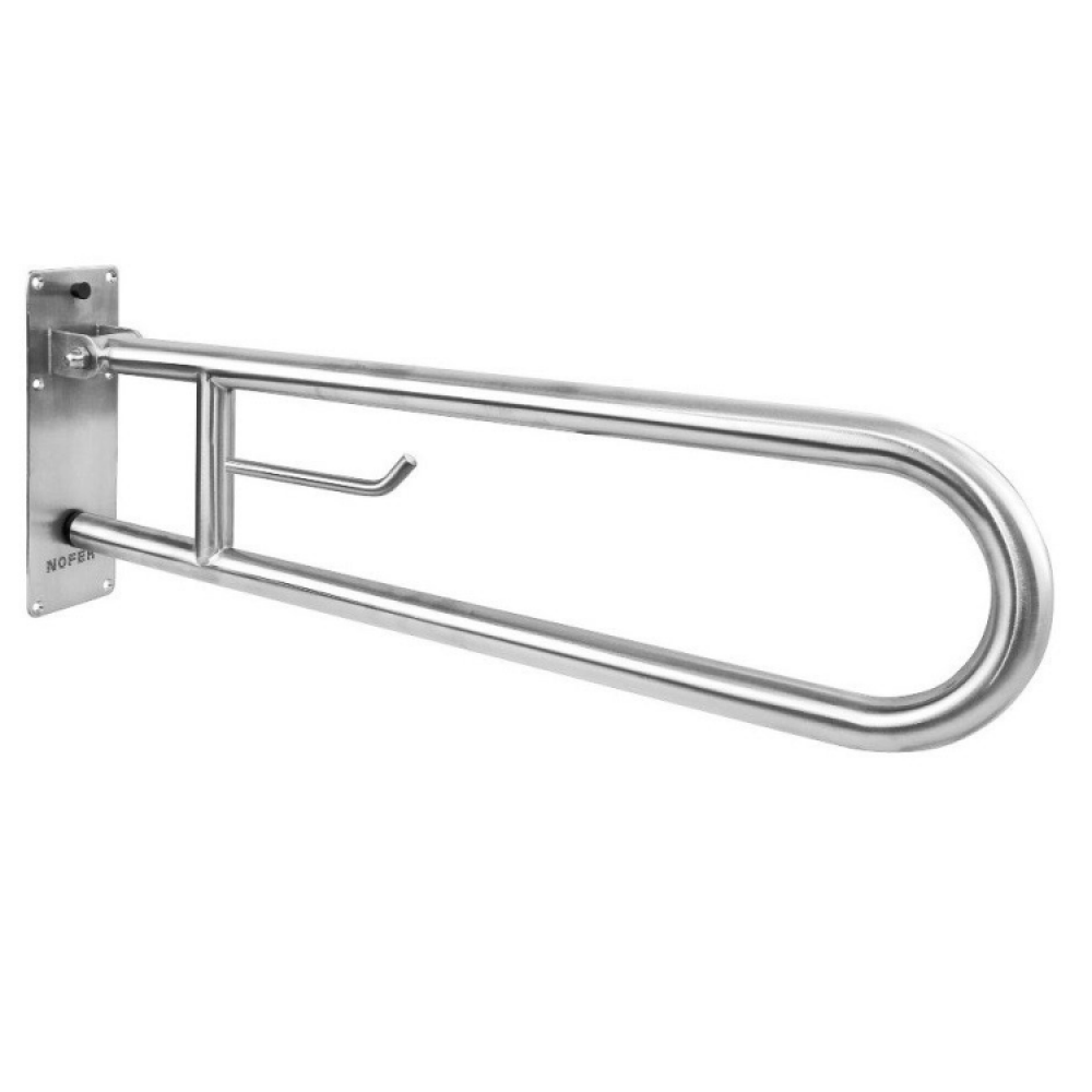 Поручень, Nofer, откидной, шгв 850*32*192, цвет-сталь