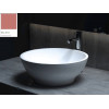 Раковина, Salini, Gloria, шгв 415*415*125, отверстия для смесителя-отсутствуют, цвет-RAL3014 матовый снаружи/белый матовый внутри