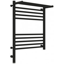 Полотенцесушитель, Сунержа, Богема 3.0, с 1 полкой, шгв 532*214*724, нижнее слева, МЭМ, цвет-чёрный матовый