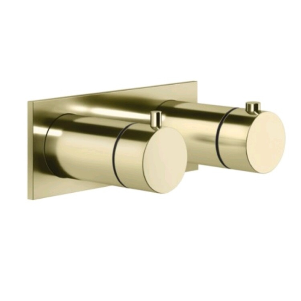 Смеситель для душа, Gessi, Anello, на 2 потребителя, цвет-Brass PVD