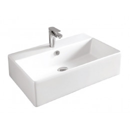 Раковина, Artceram, Quadro, шгв 650*480*160, отверстия для смесителя-1 сквозное, 2 промаркированных, цвет-Glossy White