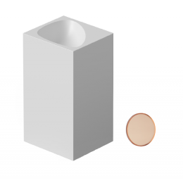 Раковина, DEA Design, Pedestal Basin, шгв 495*455*880, отверстия для смесителя-отсутствуют, цвет-Brown Copper