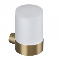 Дозатор для жидкого мыла, Splendy, Passion, нажимной снизу, шгв 77.5*98*126, цвет дозатора-золото матовое (брашированное)