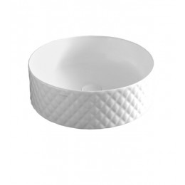 Раковина, Artceram, Rombo, шгв 440*440*145, отверстия для смесителя-отсутствуют, цвет-белый матовый