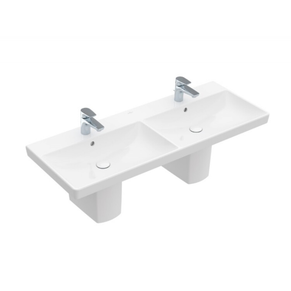 Раковина, Villeroy&Boch, Avento, шг 1200*470, отверстия для смесителя-1, CeramicPlus, цвет-альпийский белый