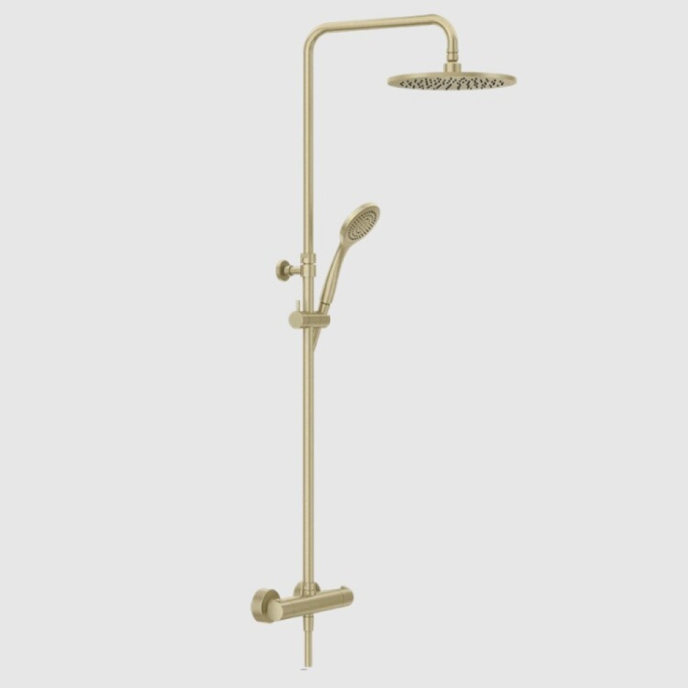 Душевая стойка, Gessi, Minimalistic shower, цвет-Brushed Brass PVD