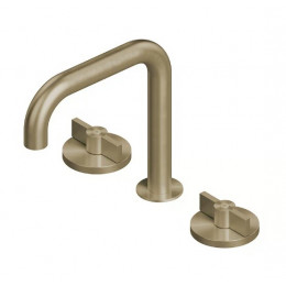 Смеситель для раковины, Quadro design, Valvola01, цвет-золото светлое (Light Gold)